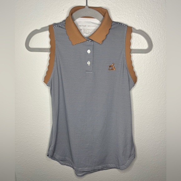 Peter Millar XS Striped Sleeveless Polo Top - Picture 1 of 6